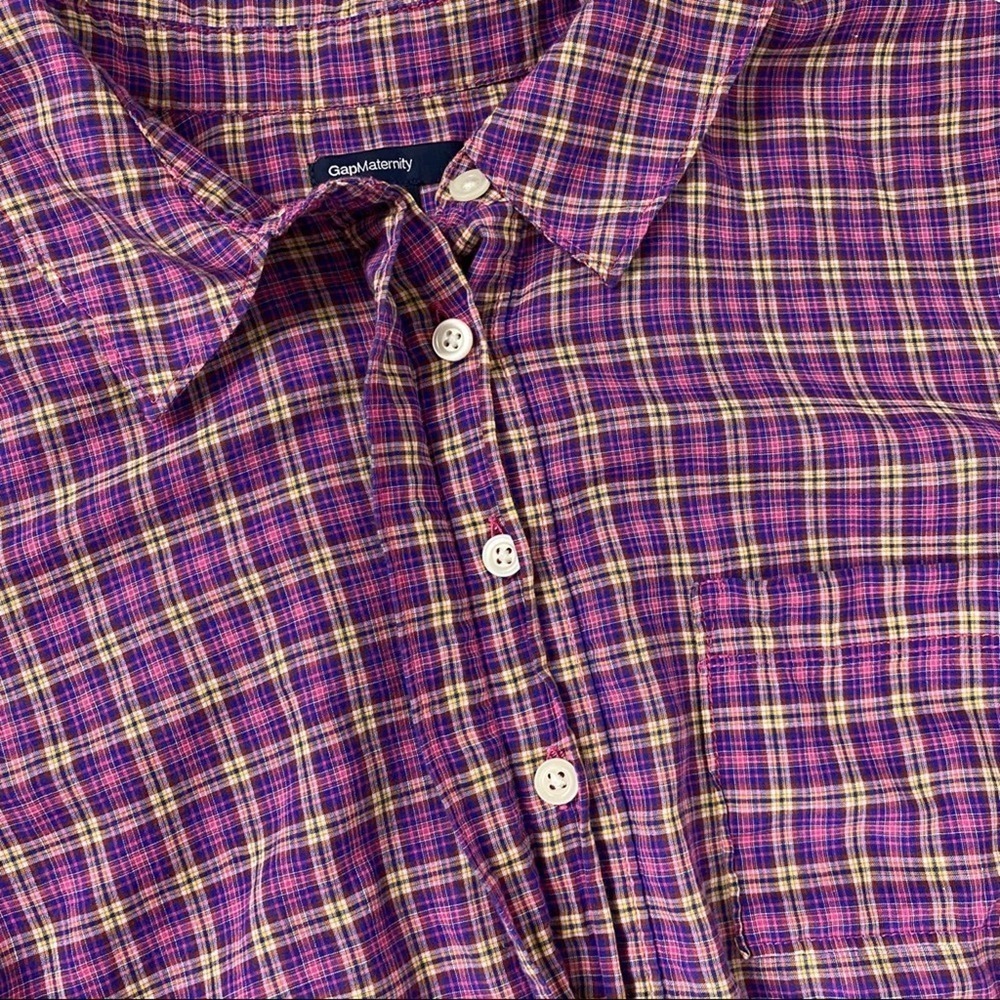 Gap Maternity Button Up Tunic Top - image 4